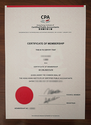 Hong Kong CPA certificate