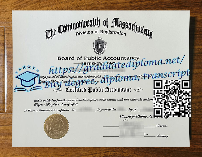 Massachusetts-CPA-certificate
