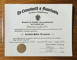 Massachusetts CPA certificate