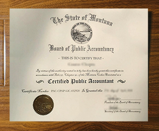 Montana CPA certificate