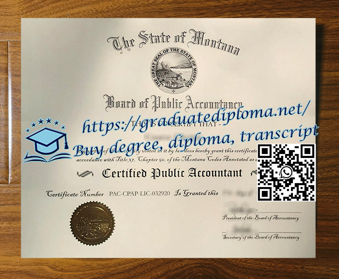 Montana CPA certificate