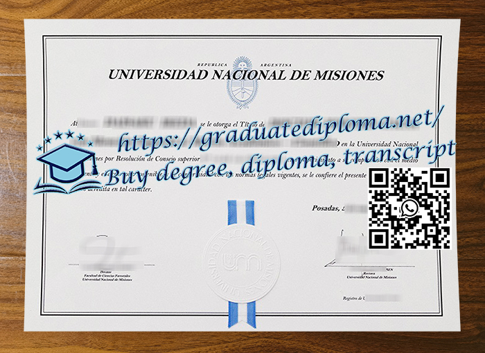 Universidad Nacional de Misiones diploma