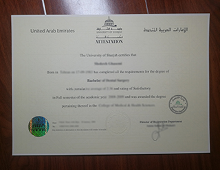 University of Sharjah degree