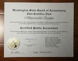 Washington CPA certificate