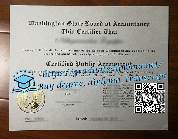 Washington CPA certificate