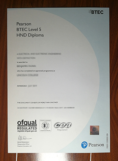 BTEC Level 5 HND diploma