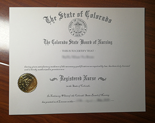 Colorado Registered Nurse certificate