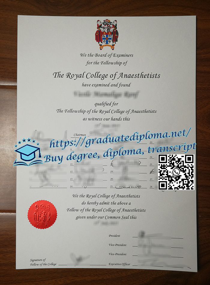 FRCA certificate