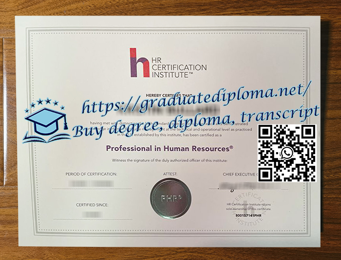 PHR certificate