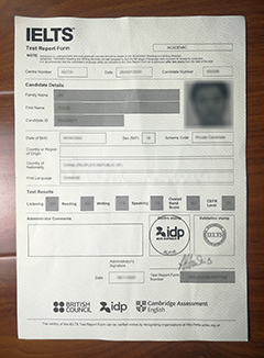 IELTS certificate