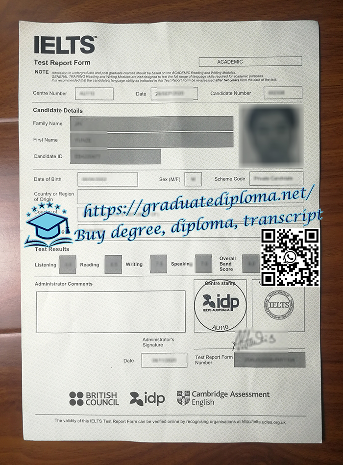 IELTS certificate