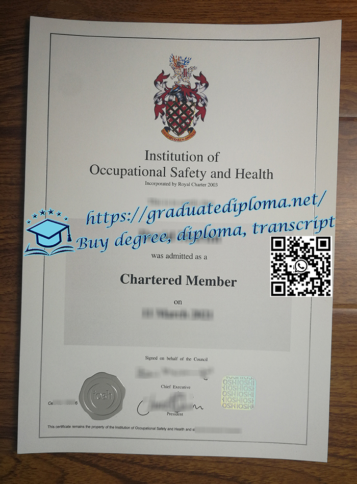 IOSH certificate