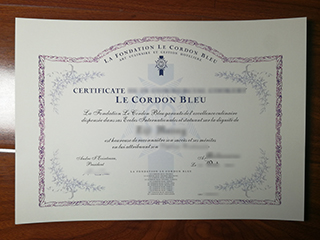 Le Cordon Bleu diploma