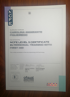 NCFE Level 3 certificate