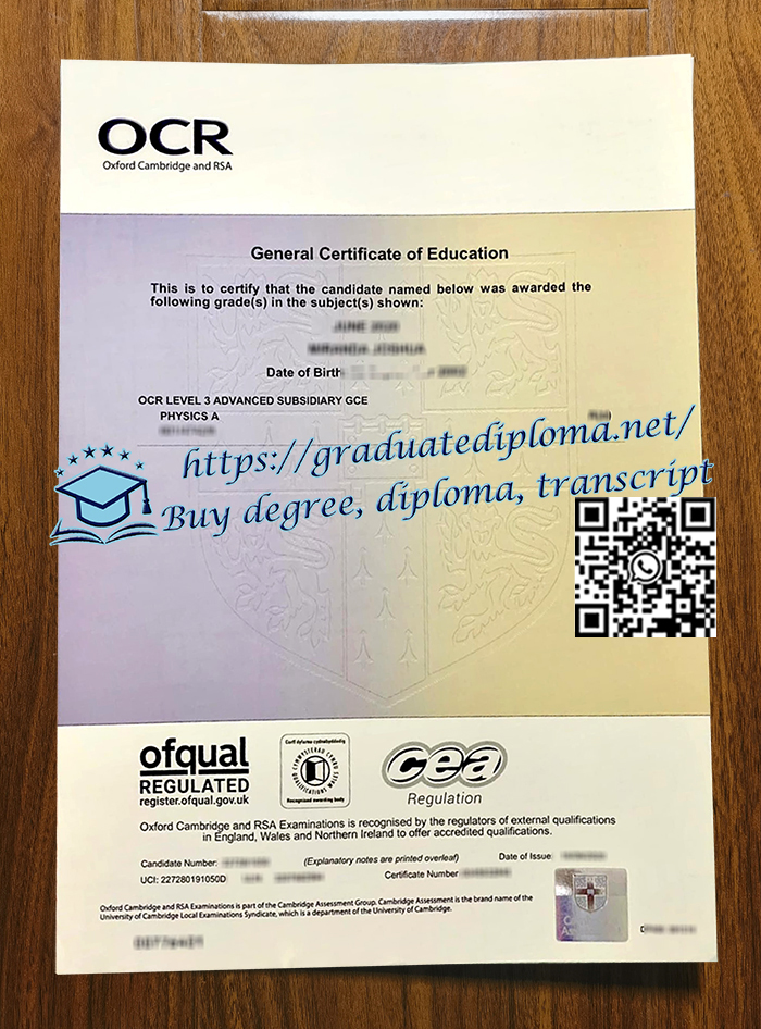 OCR-GCE-certificate