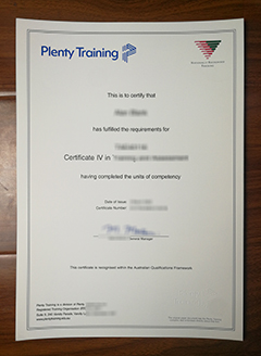 Plenty Training Certificate IV