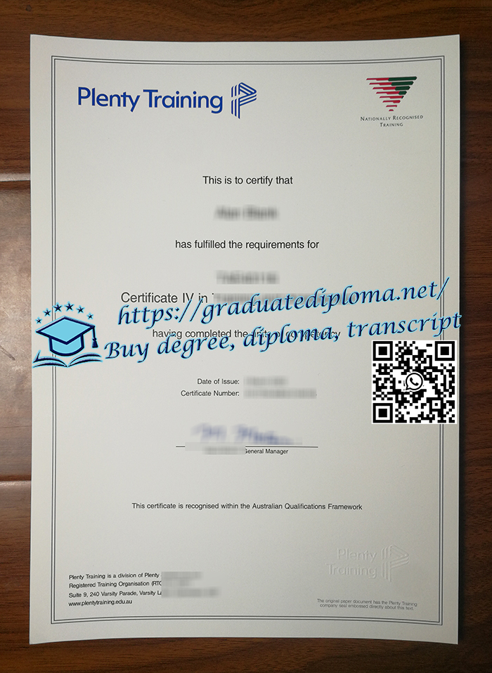 Plenty Training Certificate IV