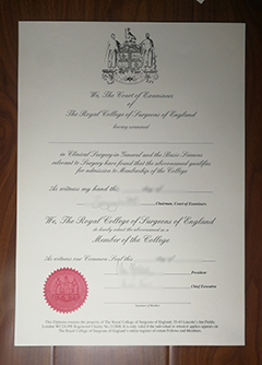 Royal College of Surgeons of England certificate