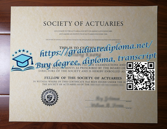 Society of Actuaries Certificate