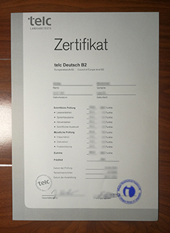 Telc Deutsch B2 certificate