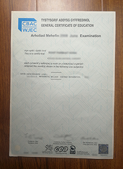 WJEC GCE certificate