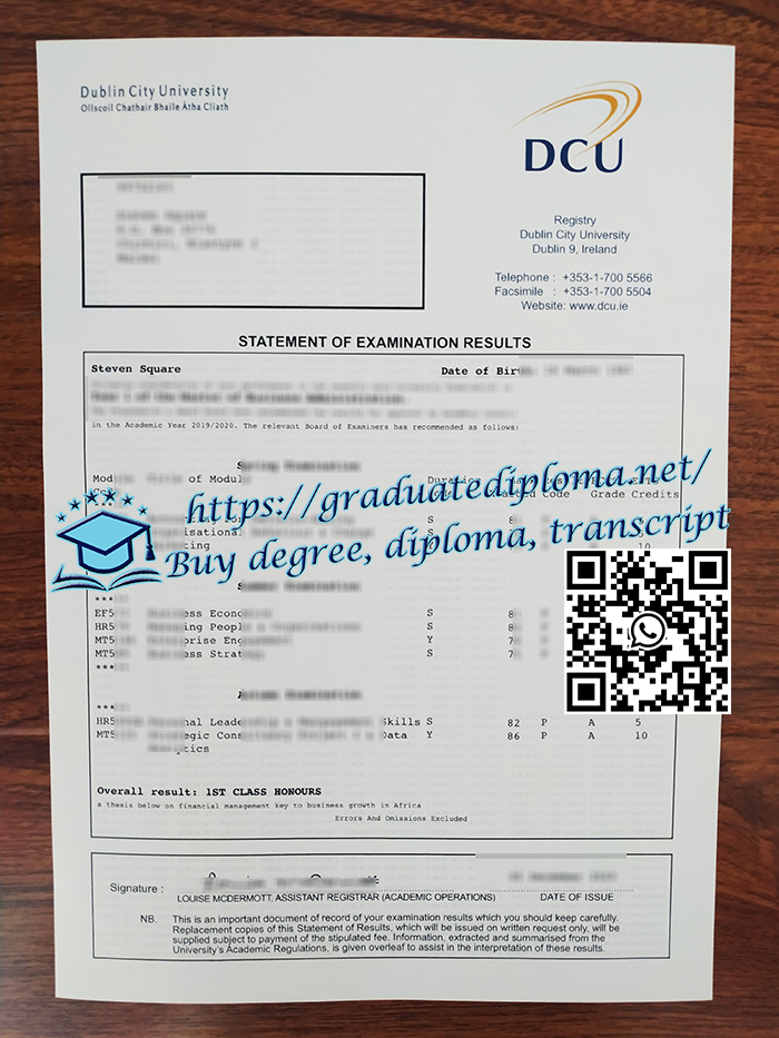 Dublin City University transcript