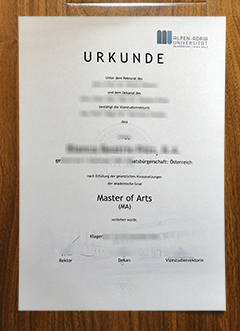 Alpen-Adria-Universität Klagenfurt diploma