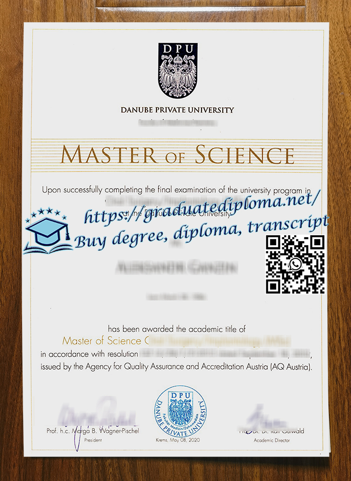 Danube Private University degree