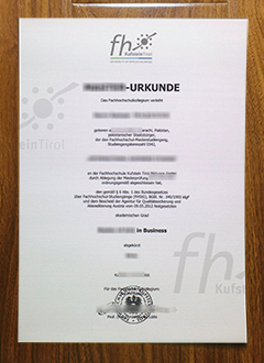 Fachhochschule Kufstein Tirol diploma