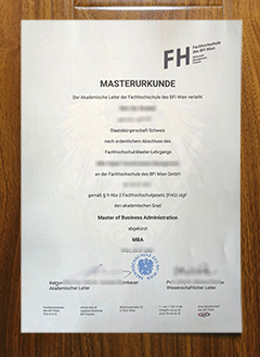 Fachhochschule des BFI Wien diploma