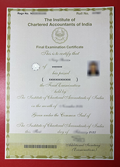 Institute of Chartered Accountants of India certificate