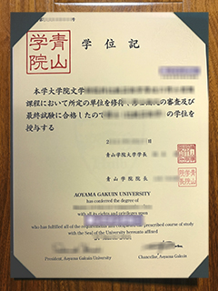 Aoyama Gakuin University diploma