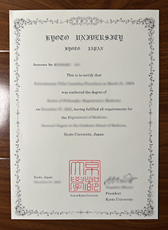 Kyoto University diploma