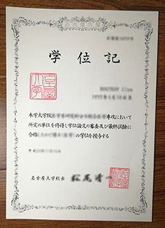 Nagoya University diploma