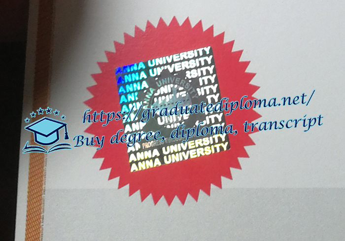 Anna University seal and hologram