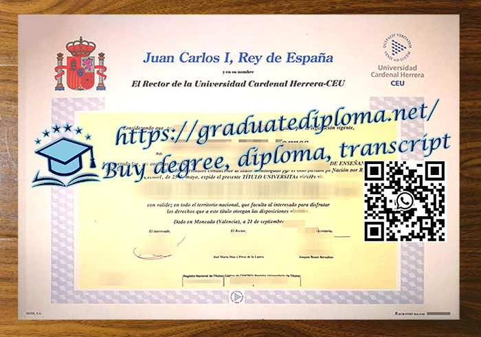 Universidad CEU Cardenal Herrera diploma