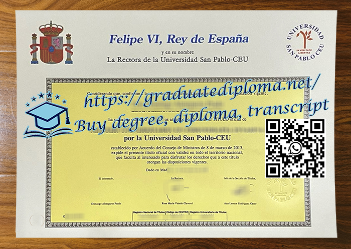 Universidad CEU San Pablo diploma