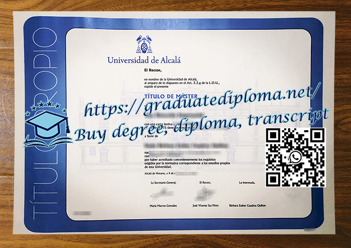 Universidad de Alcalá diploma