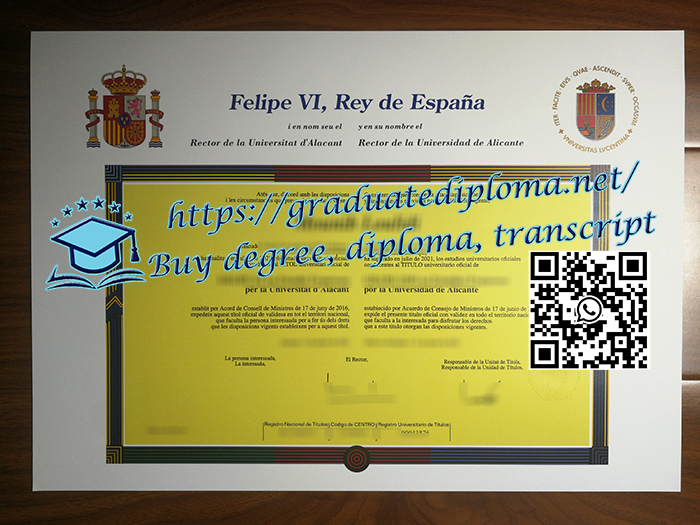 Universidad de Alicante diploma