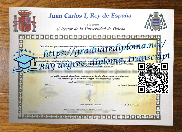 Universidad de Oviedo diploma