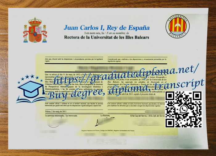 Universitat de les Illes Balears diploma