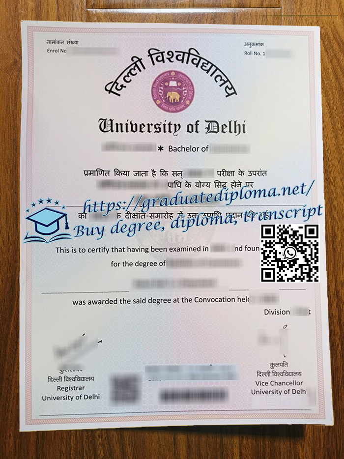 University of Delhi degree