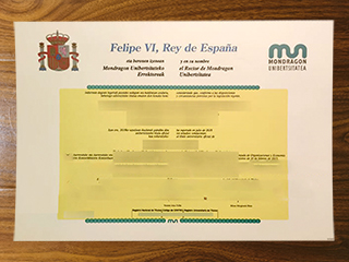 Mondragon Unibertsitatea diploma