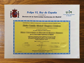 Universidad Autónoma de Madrid diploma