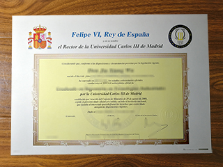 Universidad Carlos III de Madrid diploma