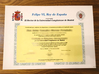 Universidad Complutense de Madrid diploma