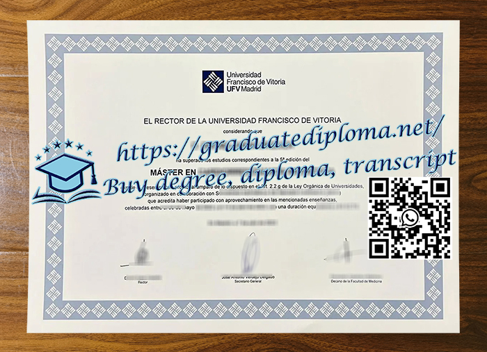 Universidad Francisco de Vitoria diploma