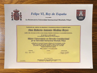Universidad Internacional Menéndez Pelayo diploma