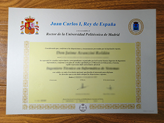 Universidad Politécnica de Madrid diploma
