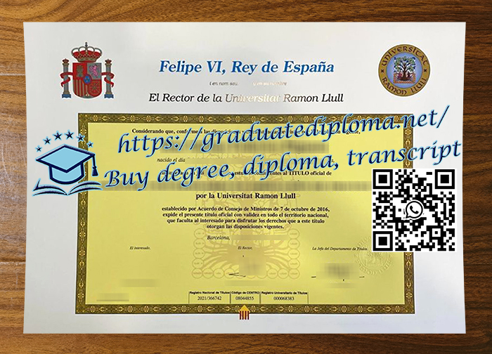 Universidad Ramon Llull diploma